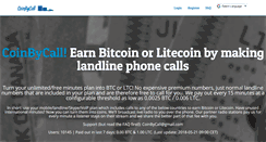 Desktop Screenshot of coinbycall.com